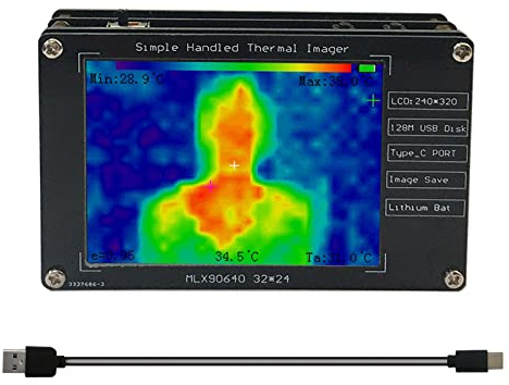 Infrarouge Thermomètre Tempearture Camera Détecteur d'imageur portable Écran LCD 2,8''