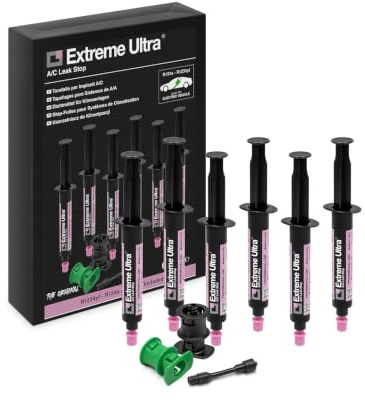 Errecom Extreme Ultra - 6 x 6 ml, Dichtungsmittel für Kfz-Klimaanlagen, inklusive Adapter für R134a und R1234yf