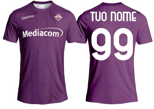 Generico Maglia Fiorentina Personalizzata Home 2024 2025 Replica Ufficiale Bambino Adulto Viola 100% Poliestere Tuo Nome e Numero