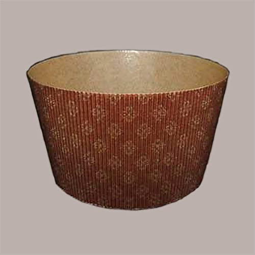 Lucgel Molde con forma de cocción de papel de horno ondulado rígido, desechable, para panettone, 500 g, 5 unidades