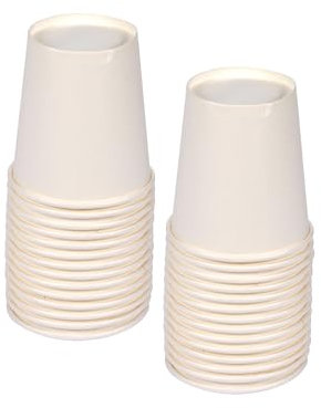 Homéa Réception, Set de 100 Gobelets en Carton 20Cl - Blanc