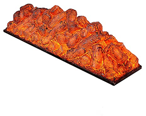 GUHPZA Camino Elettrico con Fiamma Realistica E Decorazione del Letto di Brace Potenza 28W 39,3x9,8x11 Pollici