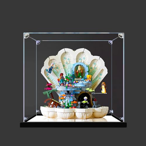 Vitrinen-Box, geeignet für 43225 Baustein-Modell, transparente, staubdichte Vitrine, Schutz-Aufbewahrungsbox (nur Vitrine (Spiegeltyp (2 mm))