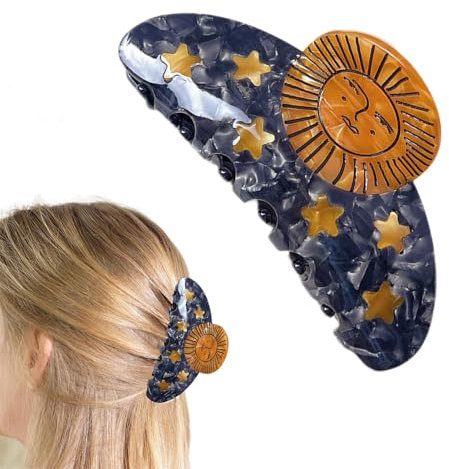Sunflower Hair Claw Clips,Hair Claws Strong Hold Jaw Clamp | Hair Accessories Cute Claw Clips, Sunflower Star Snail Hair Claw Clips, Claw Clips for Thick Hair