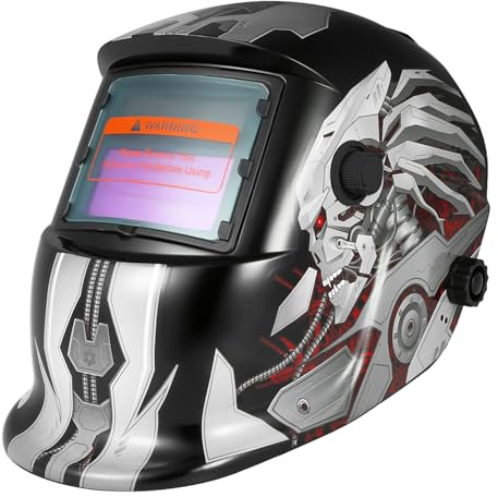 Casco de Soldadura con Oscurecimiento Autom¨¢Tico, Casco de Soldadura con Energ¨ªa Solar de Color Verdadero, Gorro de Soldadura Protector de Alta Temperatura para Soldadores