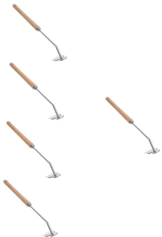 Mipcase 5 Pièces Outils De Désherbage Désherbeur De Jardin Râteau Motoculteur Outil De Jardin Râteau Désherbant Jardin Désherbeur De Pelouse Mini Râteau Outil De Désherbage De Jardin Hêtre