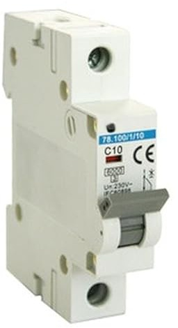 Interruptor magnetotérmico 1P 16A 6 kA, Clase C, ideal para proteger circuitos eléctricos en 220/240V. Garantiza seguridad y eficiencia en instalaciones eléctricas.