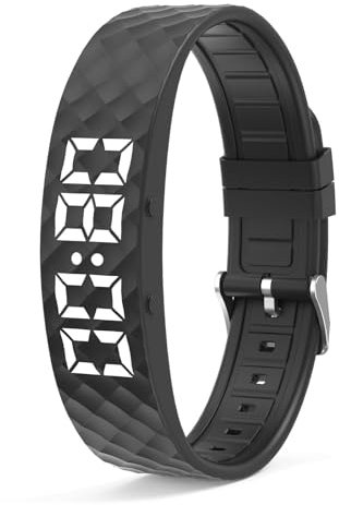 findtime Orologio digitale da polso da uomo e da donna, contapassi senza app e cellulare, cinturino fitness, calorie, orologio digitale, tracker del sonno, fitness, tracker per bambini, sveglia