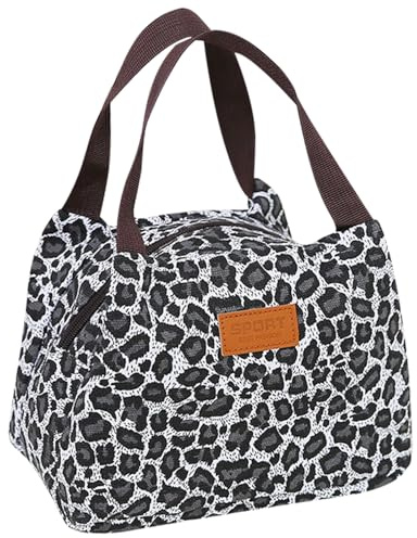 JSTHHTT Bolsa Porta Alimentos, Bolsa Térmica Porta Alimentos, Fiambrera Comida Trabajo, Lunch Bag Portátil Ligera de Mano, para Almuerzo, Oficina, Viaje, Pícnic o Colegio (Negro)