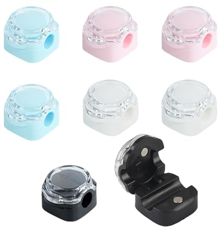 XIAQICA 8 Stück Kabelhalter Magnetisch Ohne Bohrer Kabelhalter Selbstklebend Geeignet für Schreibtisch Nachttisch Küche Ladekabel Magnetischer Kabel Organizer Mixed Colours