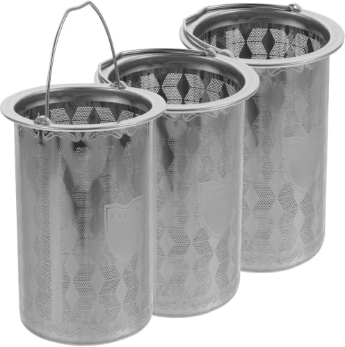 LALADEFIEE Stainless Steel Tea Strainer Insert Loose Leaf Tea Strainer Teapot Infuser Replacement Fine Mesh Filter Pot Accessory 3 Piece Set for Home Brewing