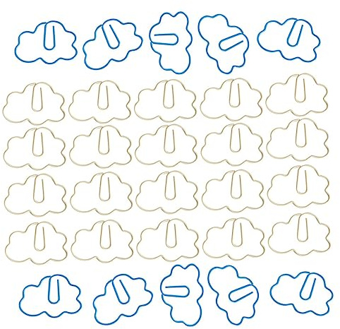Operitacx 30stücke Büroklammern Cloud-design Mehrzweck-dateiklammern Dokumenten-büroklammern Kleine Klammer Für Fotos Memos Notizen Für Fotos Memos Notizen Für