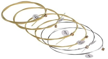 GIJMZY Corde per Chitarra da Concerto Corde universali for Chitarra Acustica da 6 Pezzi Corde con Nucleo in Acciaio Esagonale in Ottone for Strumenti Musicali Accessori for Chitarra