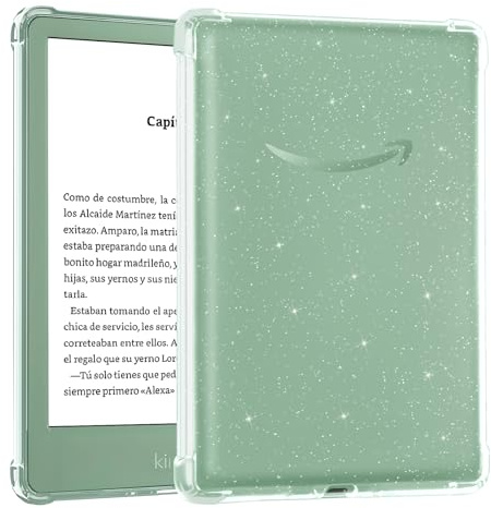 CoBak Hülle für Kindle 6 (11. Generation, 2024/2022), Glänzend | Leichte, kratzfeste transparente Silikon-Schutzhülle mit durchsichtiger Rückseite