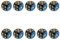 10 Stück Würfel Set,Polyedrische D6 Sechsseitiger,Brick Box,16mm Acryl Spielwürfel Zweifarbige Farbwürfel Bunt,Block of Dice,Six Sided Die,für Rollenspiele Würfelspiele Tischspiele,Pearl Blue