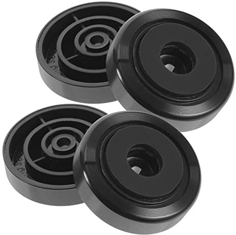 DOITOOL 4pcs Hifi Isolation Feet Speaker Isolation Pads Subwoofer Stand Platform Pad Speaker Vibration Absorber Kit Black