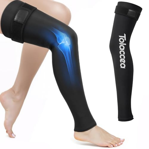 Tolaccea Pack de Froid pour Jambe Complète avec Couverture 360°