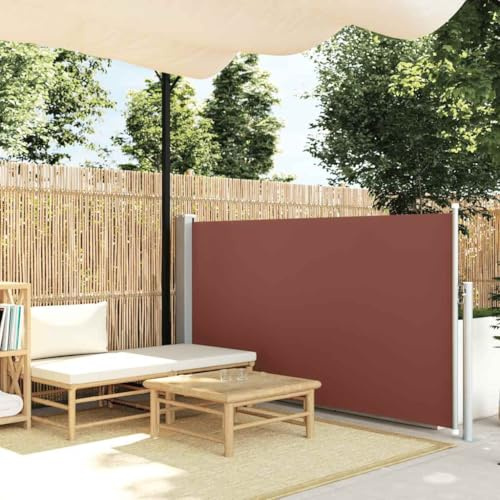 Genérico Toldo Lateral retráctil de jardín marrón 100x500 cm,Casa y jardín,Jardín,Artículos de Exterior,Sombrillas,Marrón,5.4 KG,48387