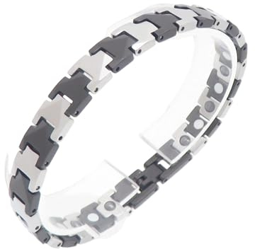 NPXUAMTJ Verstellbares Herrenarmband Aus Wolframstahl Magnetisches Armband Für Gesundheitliche Vorteile Schmuckzubehör Verstellbares Koreanisches Modearmband
