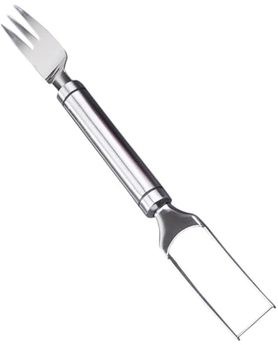 MOTHNUR Affettatrice per Anguria 2 in 1 in Acciaio Inox Taglia-Anguria Portatile Forchetta Integrata Utensile Leggero per Tagliare Melone e Frutta per Casa e Campeggio