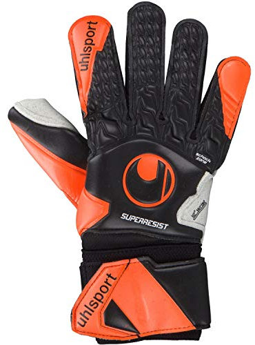 uhlsport Super Resist herrhandskar, svart/fluo orange/vit, 7