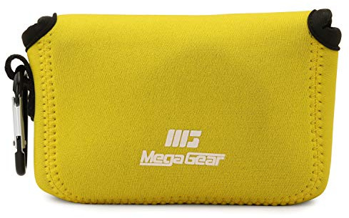 MegaGear MG1832 Ultraleichte Kameratasche aus Neopren kompatibel mit Sony Cyber-Shot DSC-RX100 VII, Olympus Tough TG-6, TG-5, Sony Cyber-Shot DSC-RX100 VI, DSC-RX100 V - Gelb