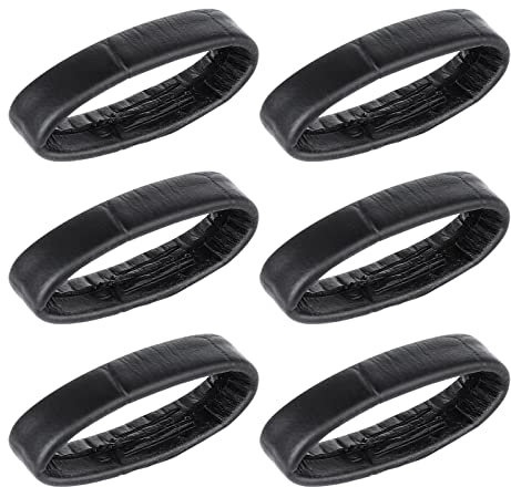 Cobee 6 passanti per cinturino in pelle per orologi, cinturini di ricambio, supporto per cinturino, anelli di fissaggio, 18 mm, Pelle
