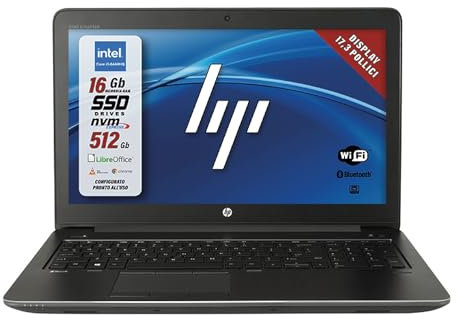 HP ZBook 17 Mobile Workstation - display 17.1 1600 x 900 - Intel Core i5 6440 4 Cores 4 Threads 2.6Ghz - 16 GB RAM - 512 GB, W 10, Libre, pronto all'uso (Ricondizionato)