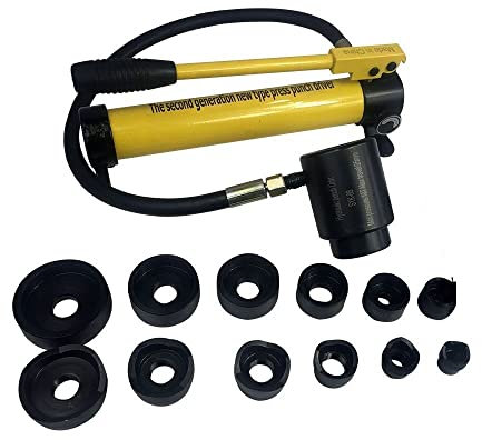 WindWilder Hydraulisch Blechlocher Lochstanze Zylinder Hydraulikpumpe Set im Koffer 8T 22-60mm