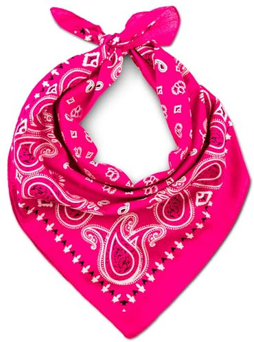 LOVARZI Bandana mujer rosa - Pañuelo pirata niña rosa de algodón - Pañuelo cabeza versátil para disfraces y uso diario - Pañuelo cuello motero