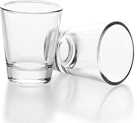 BCnmviku 1.5 oz Shot Glasses,Shot Glass with Heavy Base,Clear Shot Glasses Set for Cocktail,Whisky,Tequila,Vodka,Spirits,Liquor,Espresso(2)