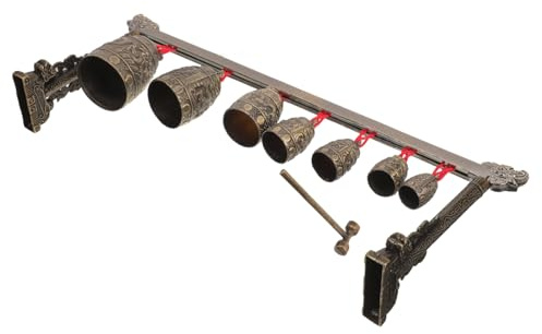 ibasenice Chinesisches Einzel Schicht im Vintage Stil Glockeninstrument aus Zinklegierung Glockenspiel zur Verbesserung der Hand Auge Koordination Geeignet für Wohn und Bürodekoration