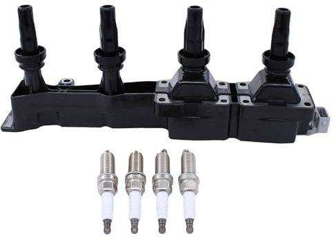 Zündspule Zündkerzen Zündmodul Stabzündspule Zündanlage Zündspulenmodul Zündkerzensatz für Berlingo C2 C3 C4 Xsara Picasso 1007 206 CC 207 307 SW 308 Partner Tepee 1.6 VTi 1.6 16V LPG 1.6 BioFlex