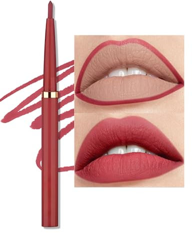 Erinde Matt Lipliner Wasserfest, Drehbarer Lippen Konturenstift Permanent, Smooth Lip Pencil Long Lasting, Langanhaltender Lip Liner, Rosa Lippenstift
