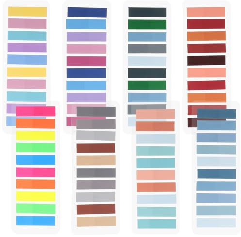 STOBOK Selbstklebende Bunte Indexaufkleber 1600 Stück Transparent Langlebiges Material Kratzfest Für Büro Schule Haushalt