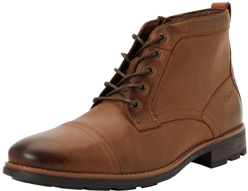 Clarks Emmet Zip Mens Brown Distressed, 6.5