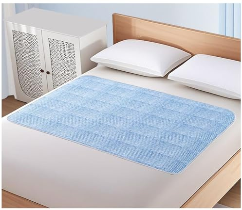 Auslaufsichere Inkontinenzeinlage,Wasserdichte Matratze,Waschbar Wiederverwendbar,Inkontinenzeinlage Für Bettlägerige Patienten,Häusliche Pflege,Sommer Eisseidenmaterial,Coole Design A,90×200cm
