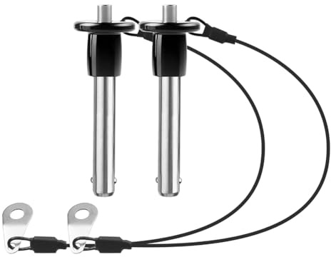 Glayent Confezione da 2 perni a sgancio rapido in acciaio 304, perno a sfera con automatico, rotondo, passante per il trasporto, lunghezza utile 30 mm