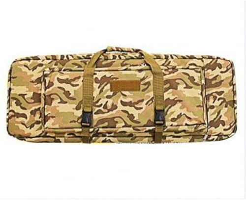 Lange Jagdtasche,Gewehrtasche 2 Langwaffen mit Justierbarem Schultergurt zur Sicheren Fixierung Transport Ihrer Langwaffe,Kurzwaffe,Munition,Magazine