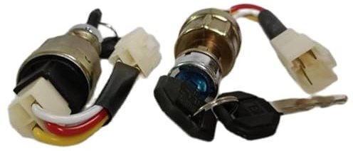 Interruttore di accensione Interruttore a chiave 011187 4 posizioni 3 fili Foro di montaggio da 18 mm for veicolo elettrico Carrello elevatore transpallet Caravan Impilatore Avvio On Off Blocco