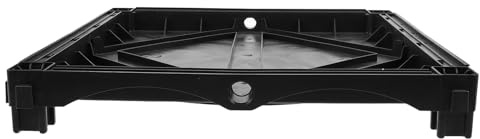Milisten Plateau de Drainage pour Jardinière Carré 40 X 40 X 5,6 Cm, Base de Pot de Plantation à Goutte-à-Goutte en Plastique Robuste, Bac de Fond Trous de Drainage, Soucoupe pour Balcon,