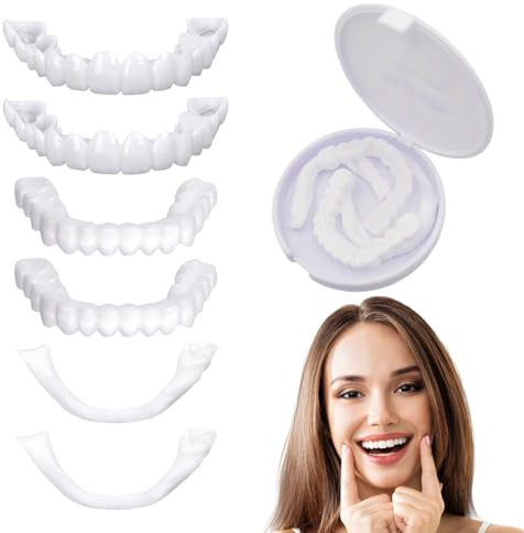 Faccette Dentali, Protesi Dentale Temporanea con Clip Dentali per Denti Mancanti e Denti Finti da Applicare da Soli, per Uomini e Donne