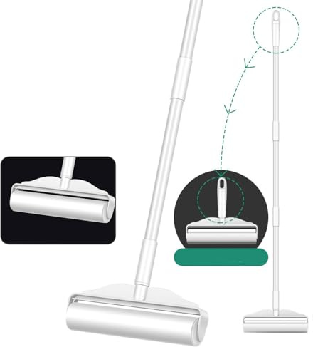 FTVOGUE Épilateur pour Poils d'animaux, Rouleau à Peluches Réutilisable avec Forte Adhérence pour Meubles, Tapis et Literie, Idéal pour Les Propriétaires d'animaux de Compagnie (16 cm de Long +