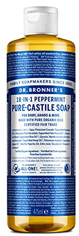 Dr Bronner's Peppermint Castile Liquid Soap - 473ml