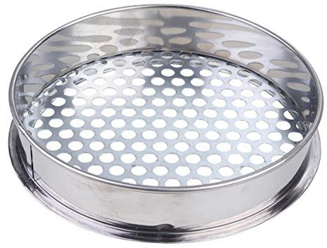 10Mm Intrappolamento Tondo Setaccio Sporco Setaccio Metallo Setaccio Sporco per Intrappolare Setaccio Giardino Setaccio Sabbia Setaccio 20 Cm