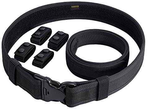 Vianyer Duty Belt for Law Enforcement Police Correctional Officer Security 2 Work Patrol Utility Web Belt M