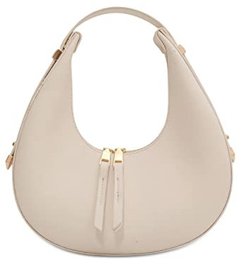 Ergocar 2022 Neu Damen Handtasche, Frau Elegant Halbmond-Tasche, Modisch Schultertasche Damen, Tote Shopper Geldbörsen, Umhängetasche Mode City Satche Tote Bag, Beige