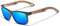 KINGSEVEN Marke Design TR90 + Walnuss Holz Handgemachte Sonnenbrille Männer Polarisierte Brillen Zubehör Sonnenbrille Verstärktes Scharnier (Schwarz Blau)