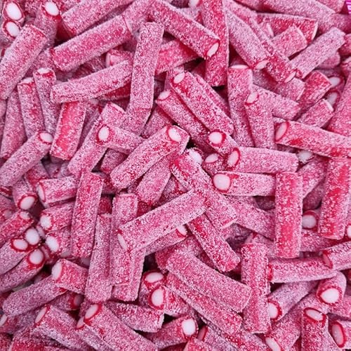 Vidal's 3kg Bulk Bags, Tubs, Lollipops & Chew Bars Galore: A Sweet Wonderland Awaits! (3kg Mini Fizzy Strawberry Pencils)