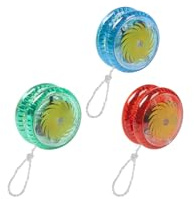 kanta 3 Light Up Yo-Yo Game for Kids Beginner String Trick Ball Spinners Ideal Stress Relief Entertainment Set - 2 Each, All three Colours Easy to Store Away (Pack of 3)